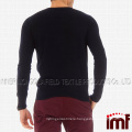 Black V-Neck Cashmere Blend Mens Sweater